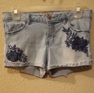 Blue Spice Embroidered Shorts